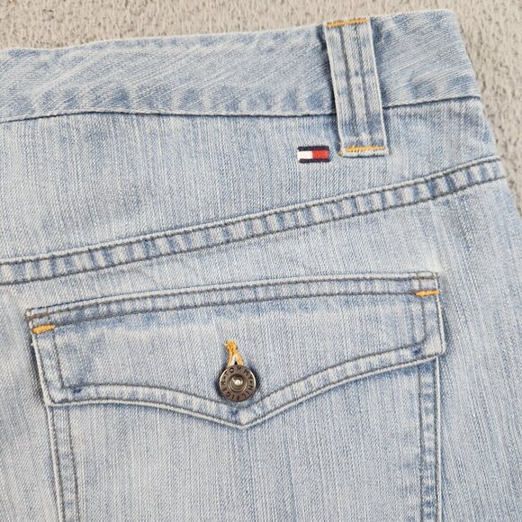 Tommy Jeans Womens 14 Y2K Curvy Trouser Flare Flap Pockets Cotton Denim (36x30) - Picture 10 of 13